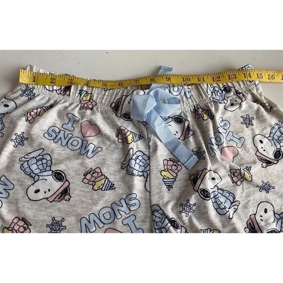 2pc Snoopy Woodstock Puffy Coat Puffer Jacket Pajama Set Shorts Women’s Sz M NEW - Picture 9 of 13